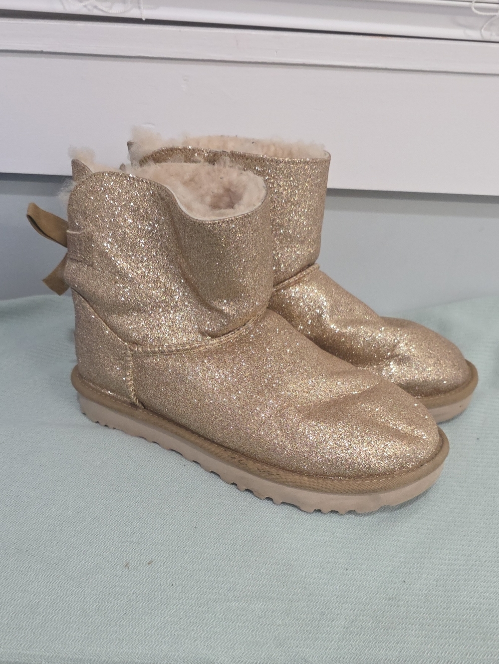 UGG Sparkle Pull-On Boots in Gold